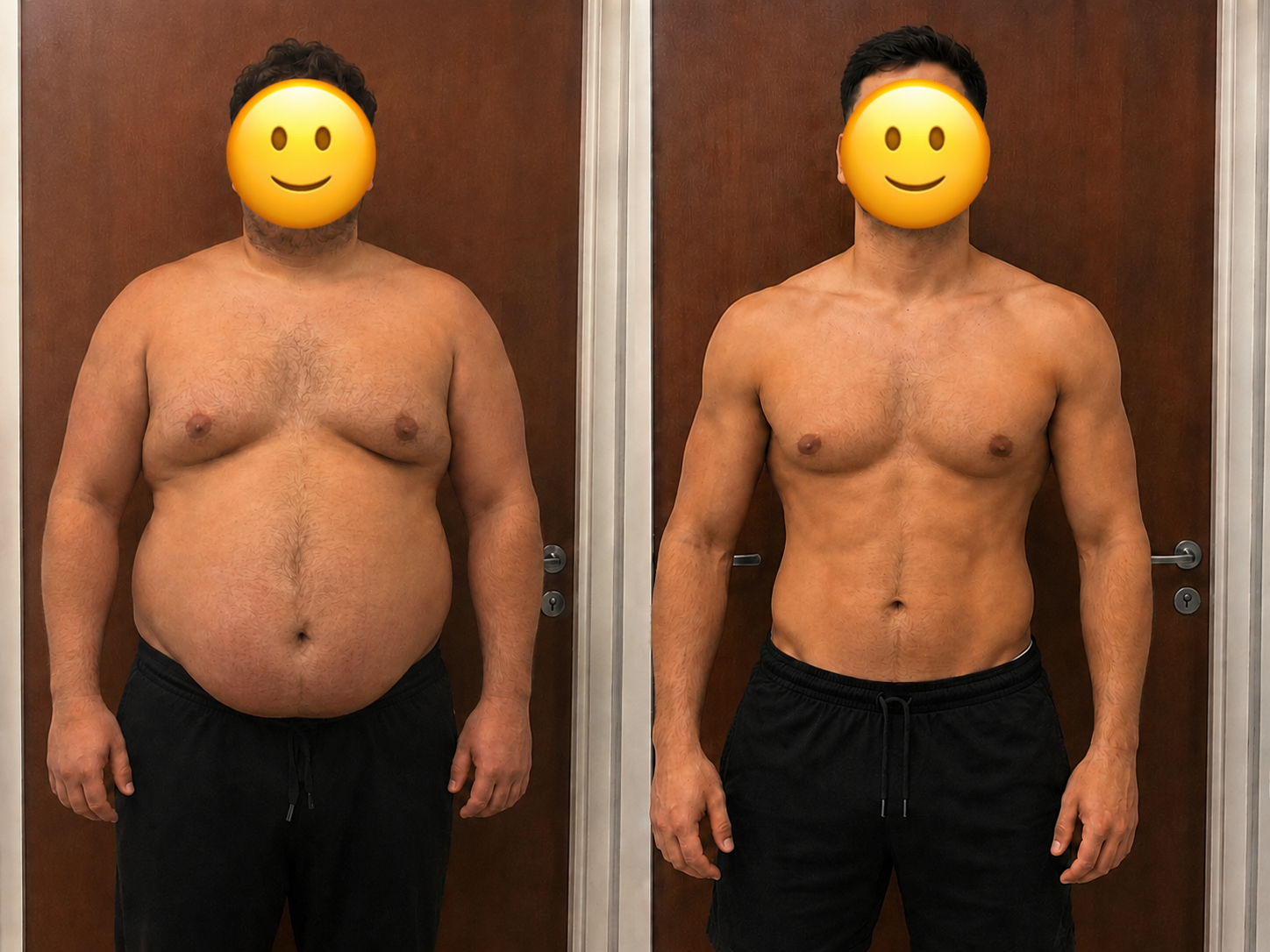 Maxi antes y después de su proceso